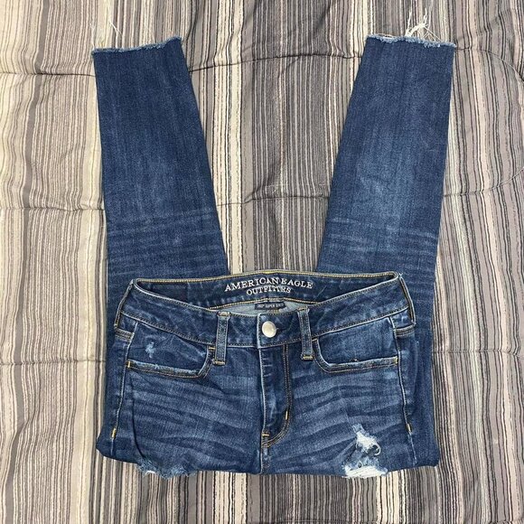 American Eagle Blue Skinny Jeans - Picture 2 of 5